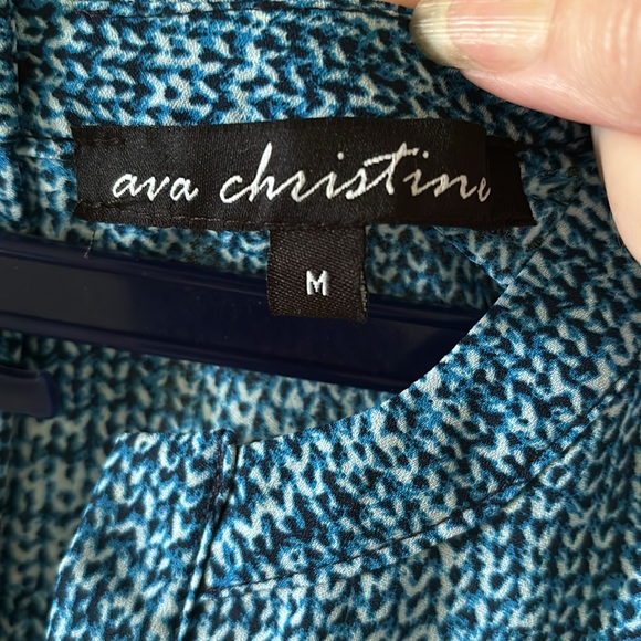 Ava Christine V-neck multicolored tunic  Sz M - Picture 9 of 14